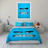 Blue Three-Piece Set For Decoration Exquisite Three-Piece Bedding Set Gift For Kids And Adults