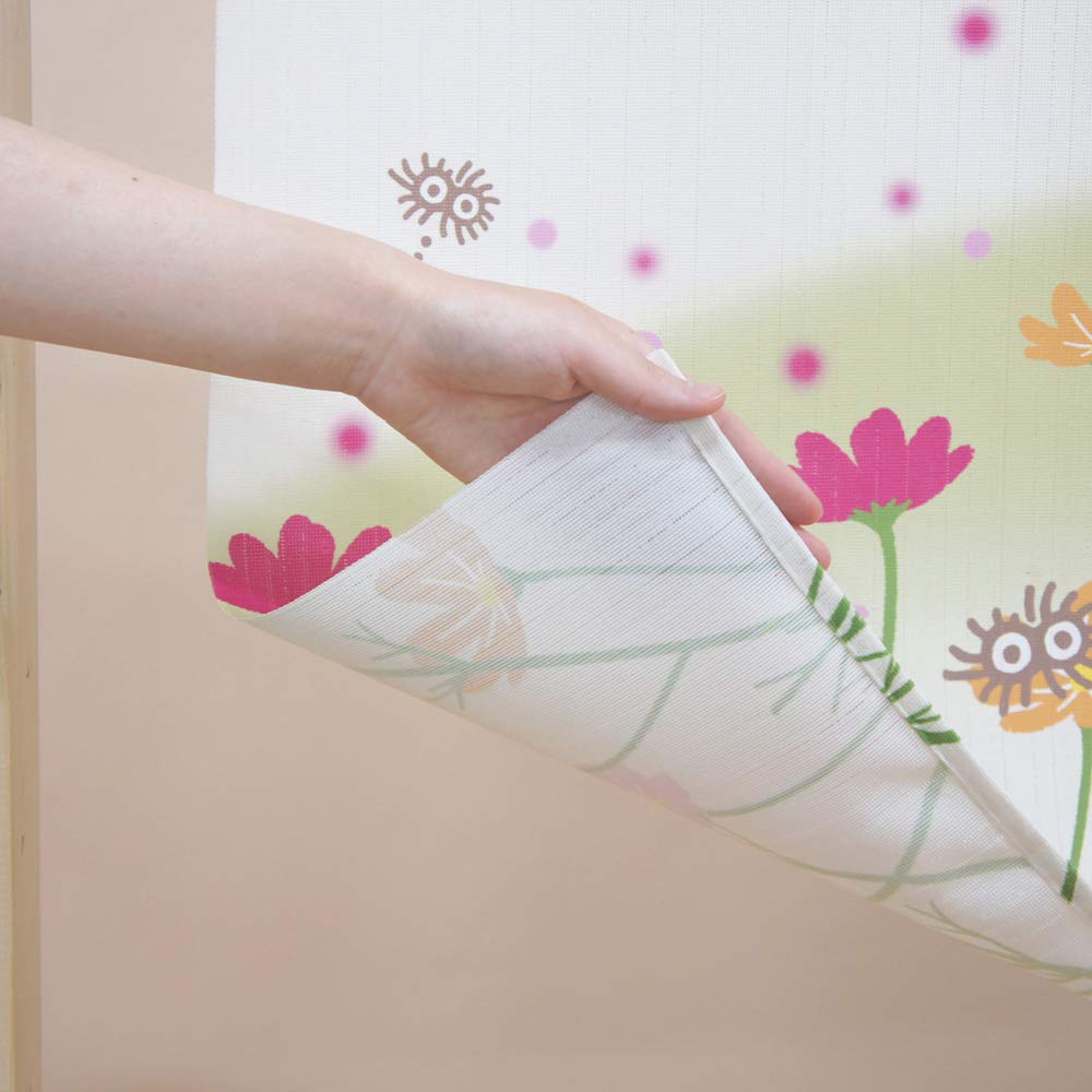 Noren Kobo Neighbor Four Seasons Plants Totoro Noren 85cm Wide X 90cm Stylish Room Short Cosmos and 11236 "My Totoro" Tapestry, Long, Divider, Size,