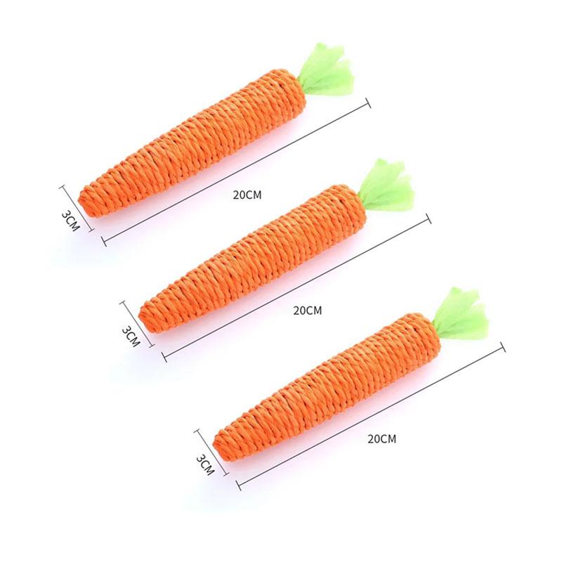 1/2/3/4/5pcs Fun Cat Teething Stick Sound Carrot Cuddle Toy Anti-Bite Scratch Board Pet Supplies For Interactive Entertainment