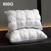 1/2-Pack 3D Bread-Shaped White Pleated Pillow – Ergonomic Neck & Spine Support, Moisture-Wicking, Ideal for Relaxing Sleep, Bedroom, 74×48cm