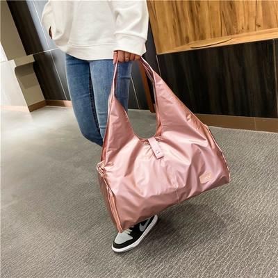 New Pearlescent Material Large-capacity Travel Bag Simple Independent Shoe Compartment Fitness Bag Multi-functional Sports Yoga Bag