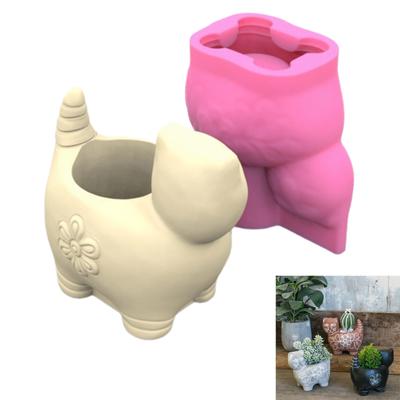 Weiche Silikon-Ornament-Formen, geformte Vasen-Formen, einzigartige Blumentopf-Formen aus Silikon, geeignet für Harz-Ton