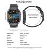 New Rugged Military Smart Watch Outdoor Sport Bracelet 1.96'' HD Display Sports Fitness AI Voice Smartwatch