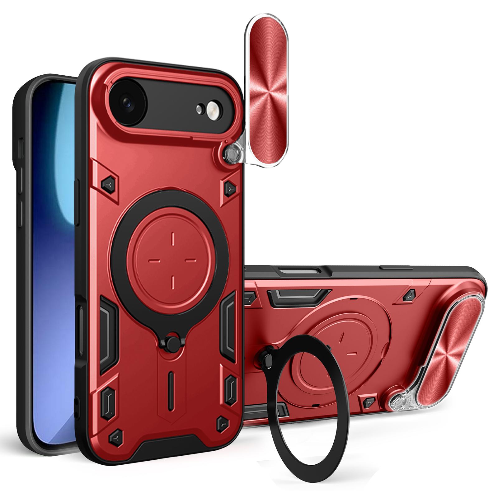 For iPhone Air Case TPU + PC Phone Cover with Kickstand , Slide Lens Window