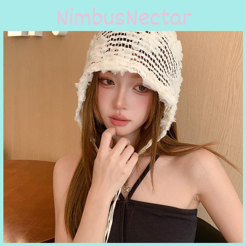 Color Flower Solid Knitting Versatile Unisex Alphabet Fall Winter Outdoor Hat