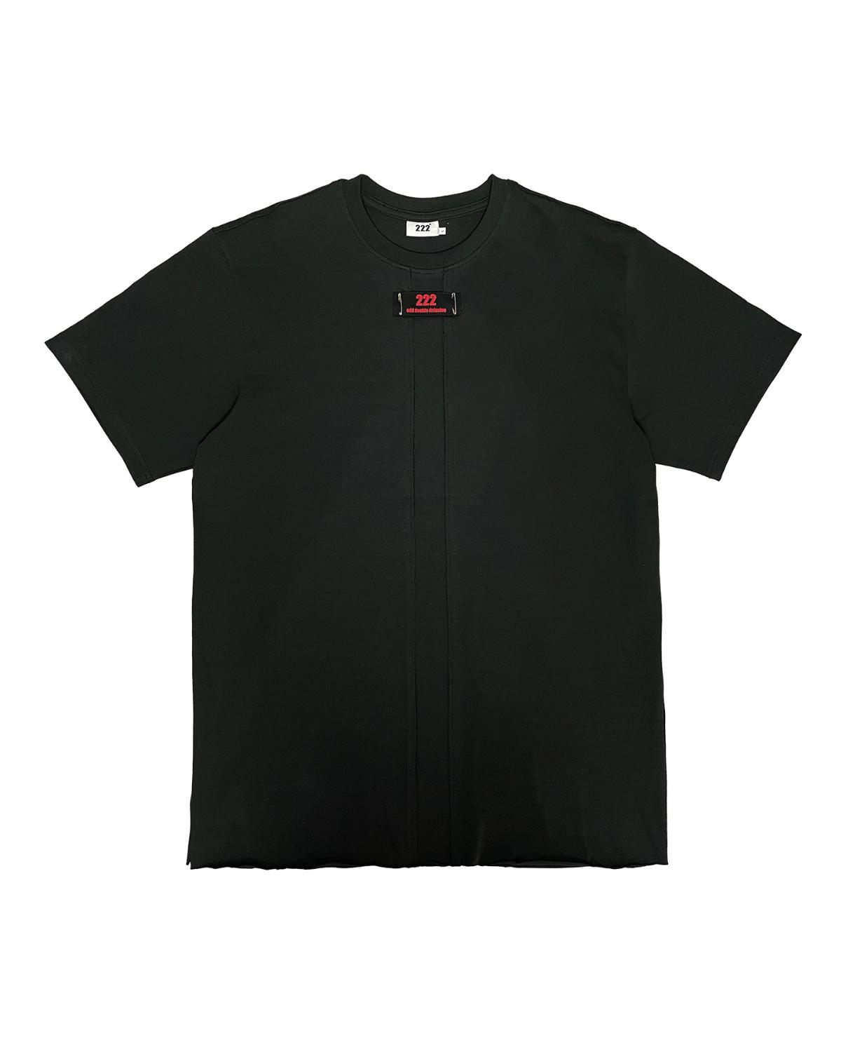 One Two Two Outseam Rough Cutting T-Shirt Ver.2 Black