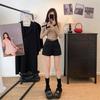 Korean Spicy Girl Spring 2025 High-Waist A-Line Casual Shorts for Women