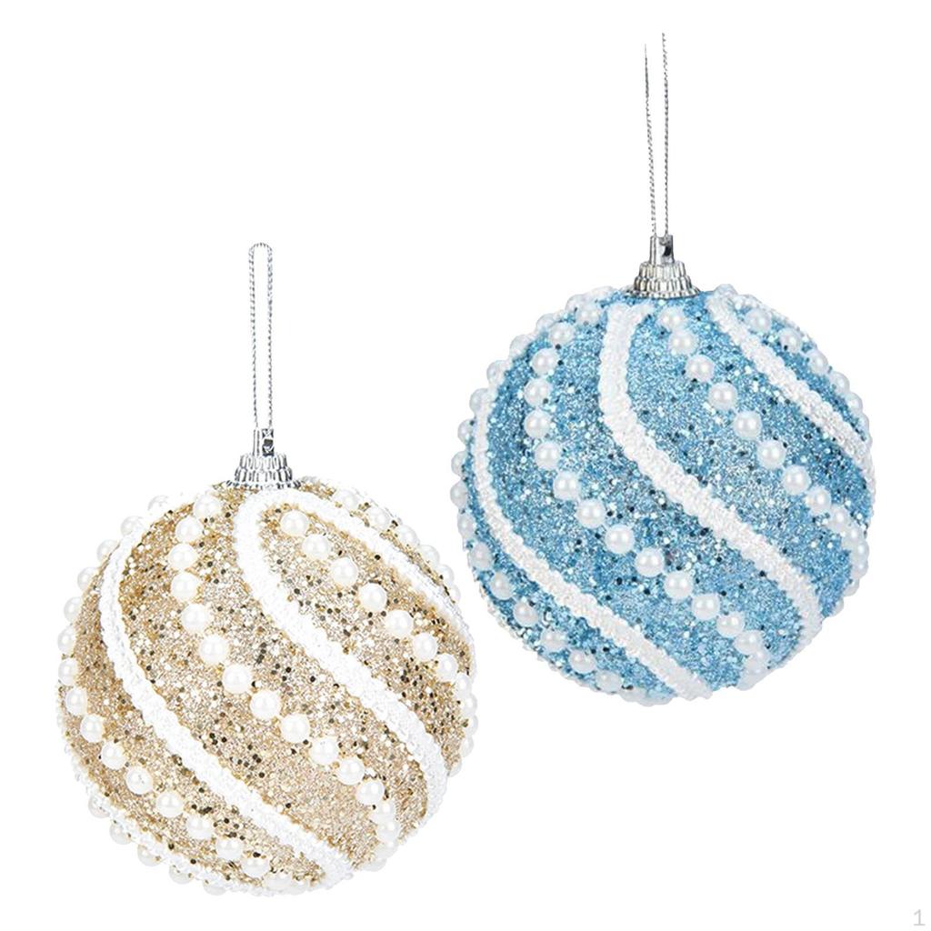 2 Pieces Hanging Christmas Tree Pendant Ball Ornament Decor Wedding