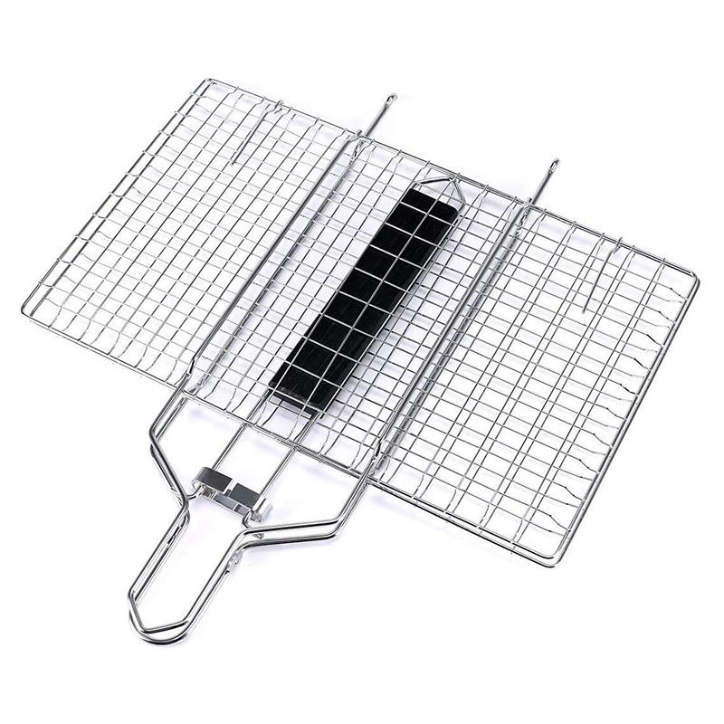 

Антипригарное покрытие для гриля, сетчатый коврик для гриля из нержавеющей стали, сетка для гриля для мяса, овощей, стейков, барбекю, пикника на открытом воздухе, инструмент для барбекю