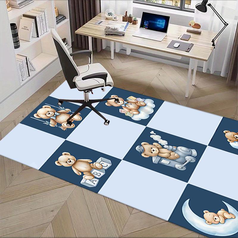 Teddy Bear Chair Mat Office Carpet for Kids Room Decor, Large Rug for Living Room, Sofa Carpet, Gift Idea for Boys and Girls