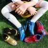 High-Quality Gold Children's Soccer Shoes Low Hook-Loop Futsal Shoes For Kids Lightweight Anti-Skid Football Training Shoes Boy