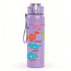 1PC Colorful Dinosaur Collection 750ml Color Plastic Sports Water Bottle Leakproof Flip Straw Lid Suitable for Sports Office Home Use