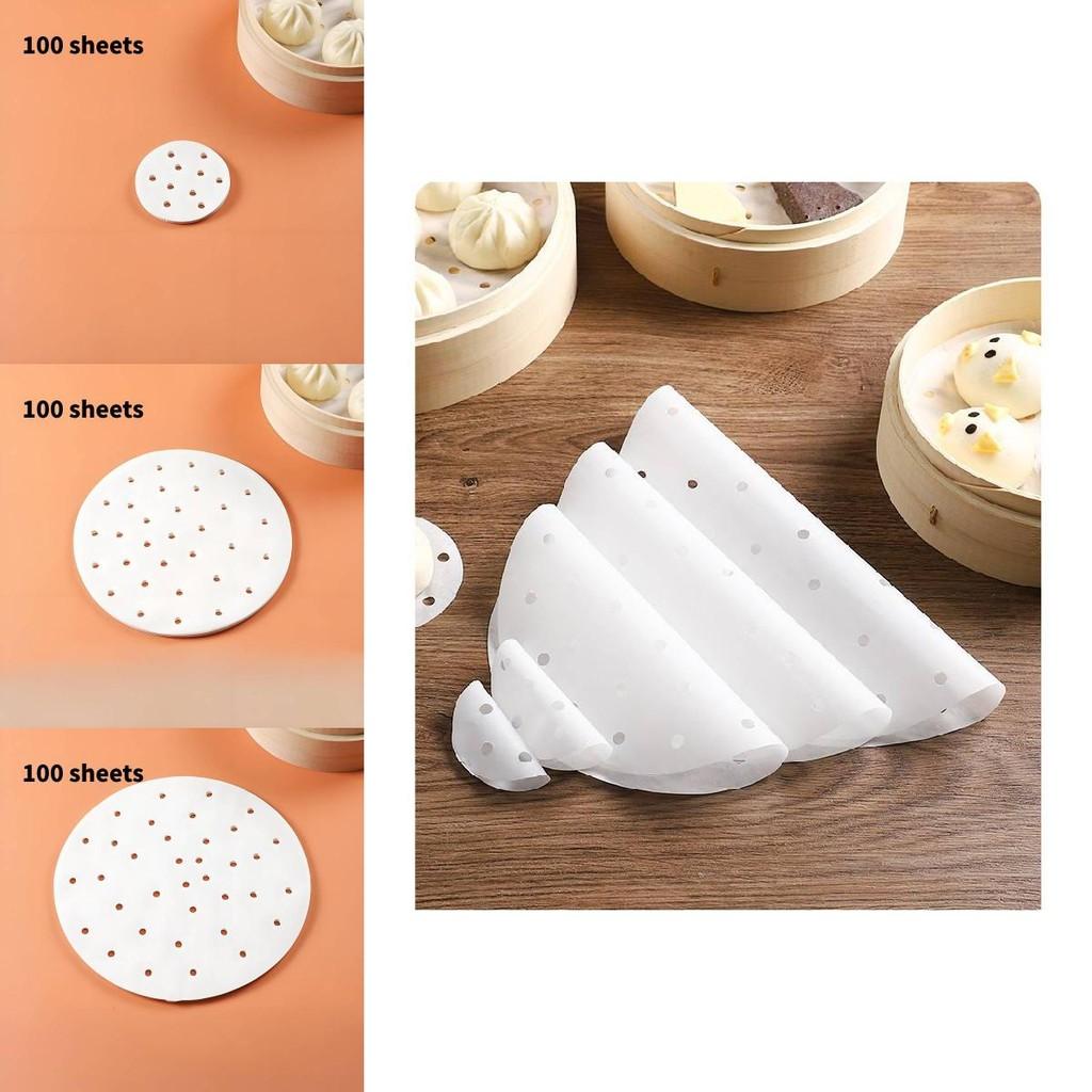 Hochwertige Antihaft-Dampfgarpapiereinlagen für die einfache Zubereitung von Teigtaschen und Brötchen.