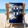 Monter-rey Football Crest Art Printed Beach Towel, Super Soft Microfiber, Perfect Gift Birthday, for Pool, Beach, Travel, for family and friends