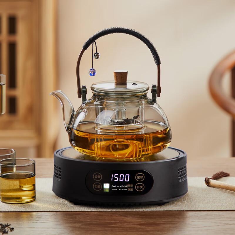 TEAHUE Glass Tea Kettle and Electric Ceramic Stove Set