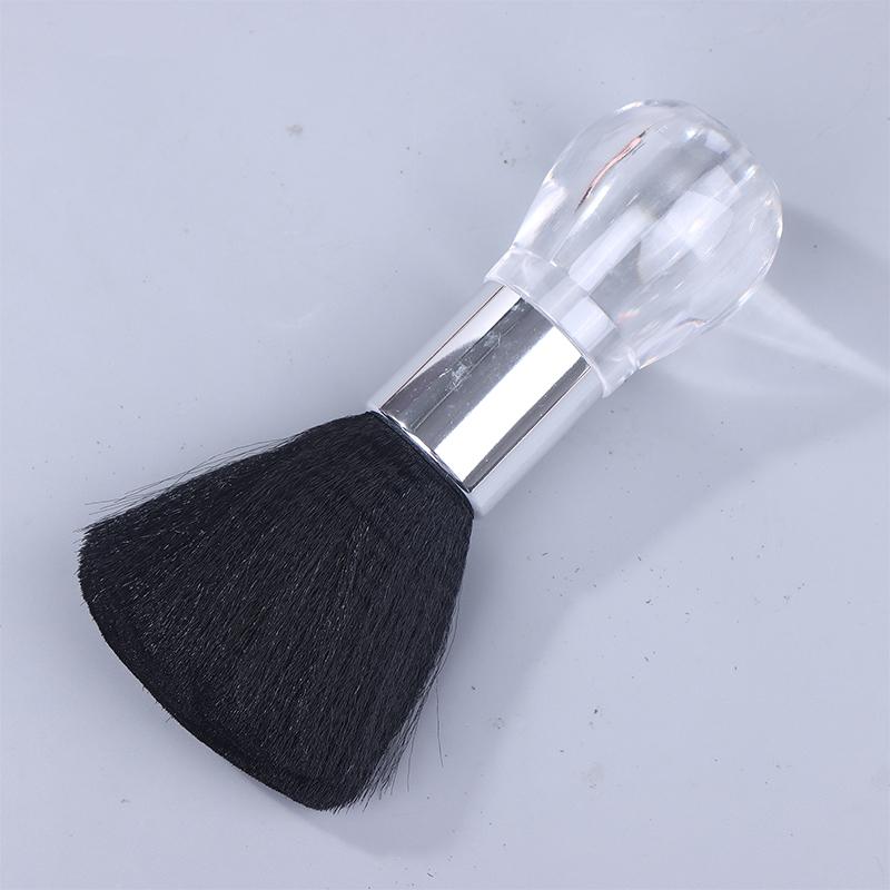 Spazzola Morbida da Parrucchiere Spazzola Nera da Parrucchiere Pulizia Capelli Collo Spolverino Viso Anello Taglio Capelli Pettine per Styling Barba