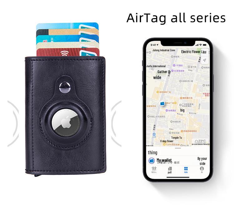 Anti-Theft RFID Aluminum & Stainless Steel Card Holder Leather Wallet.