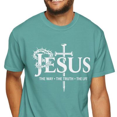 Jesus Is the Way T-Shirt and Kids Tshirt | Comfort Colors, Christian Faith Tee