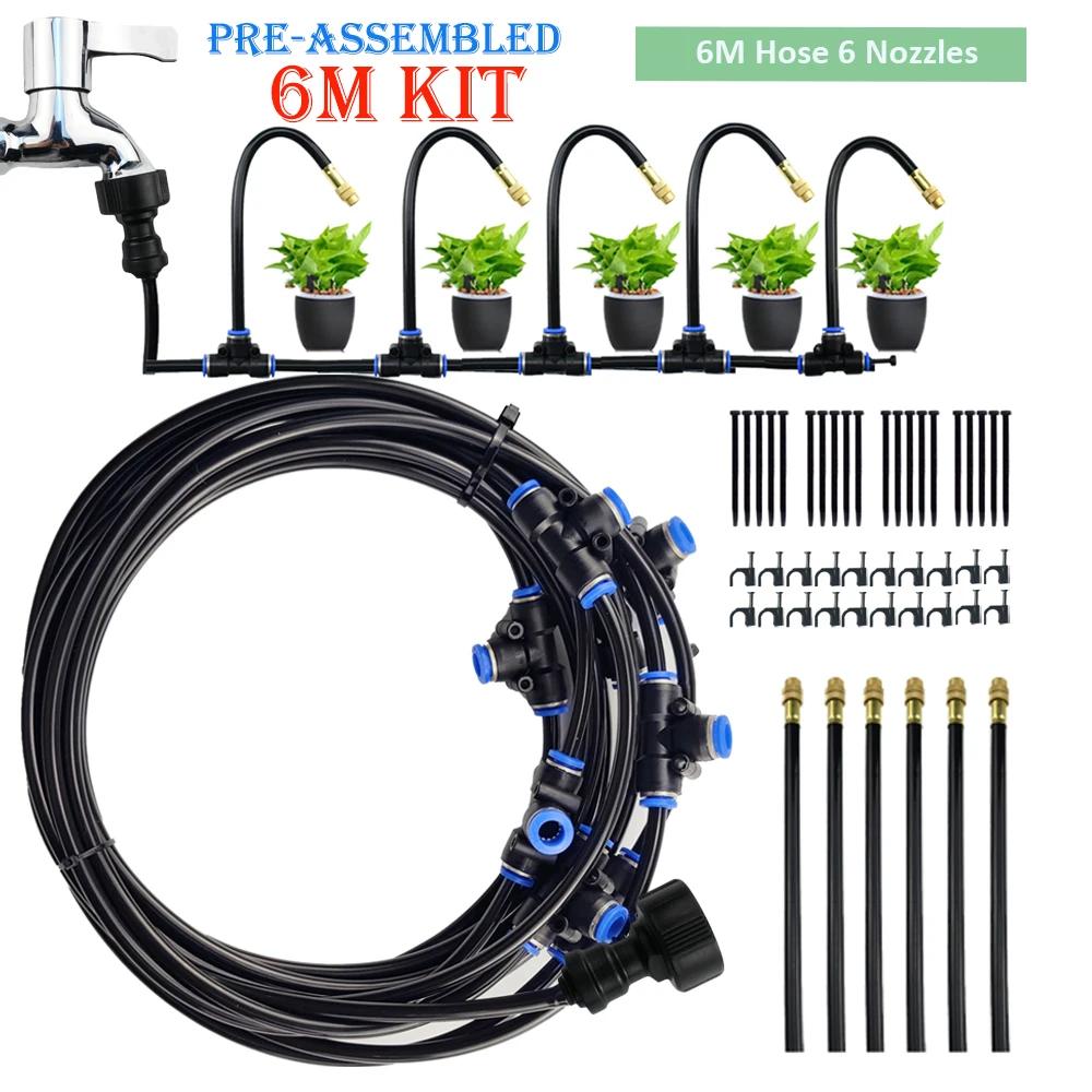 DIY Free Bending Universal Spray Kit For Greenhouse Garden Flowers Plant Watering Irrigation Patio Misting Cooling