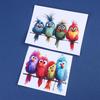 3Pcs Funny Bird Creative Glass Window Decorative Stickers For Windows Glass Wall Mirror Festival Home Decoration