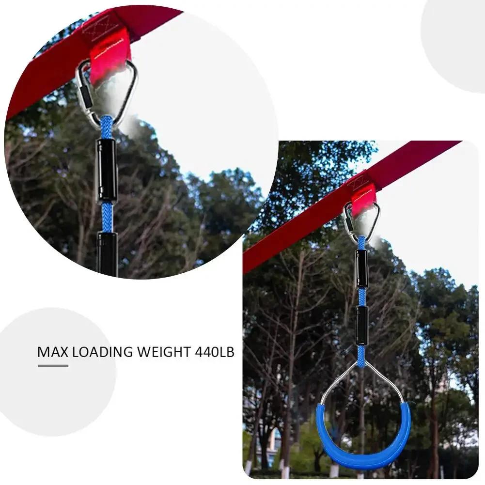 Children's Colored Lifting Rings Outdoor and Indoor Ninja Rope Combination Accessories Aerial Climbing Suspension Ring Rings