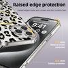 Leopard Print Soft Phone Magnetic Case For iPhone 17 Air 16 15 14 13 Pro Max Plus 16E Transparent Shockproof Back Soft Protective Cover
