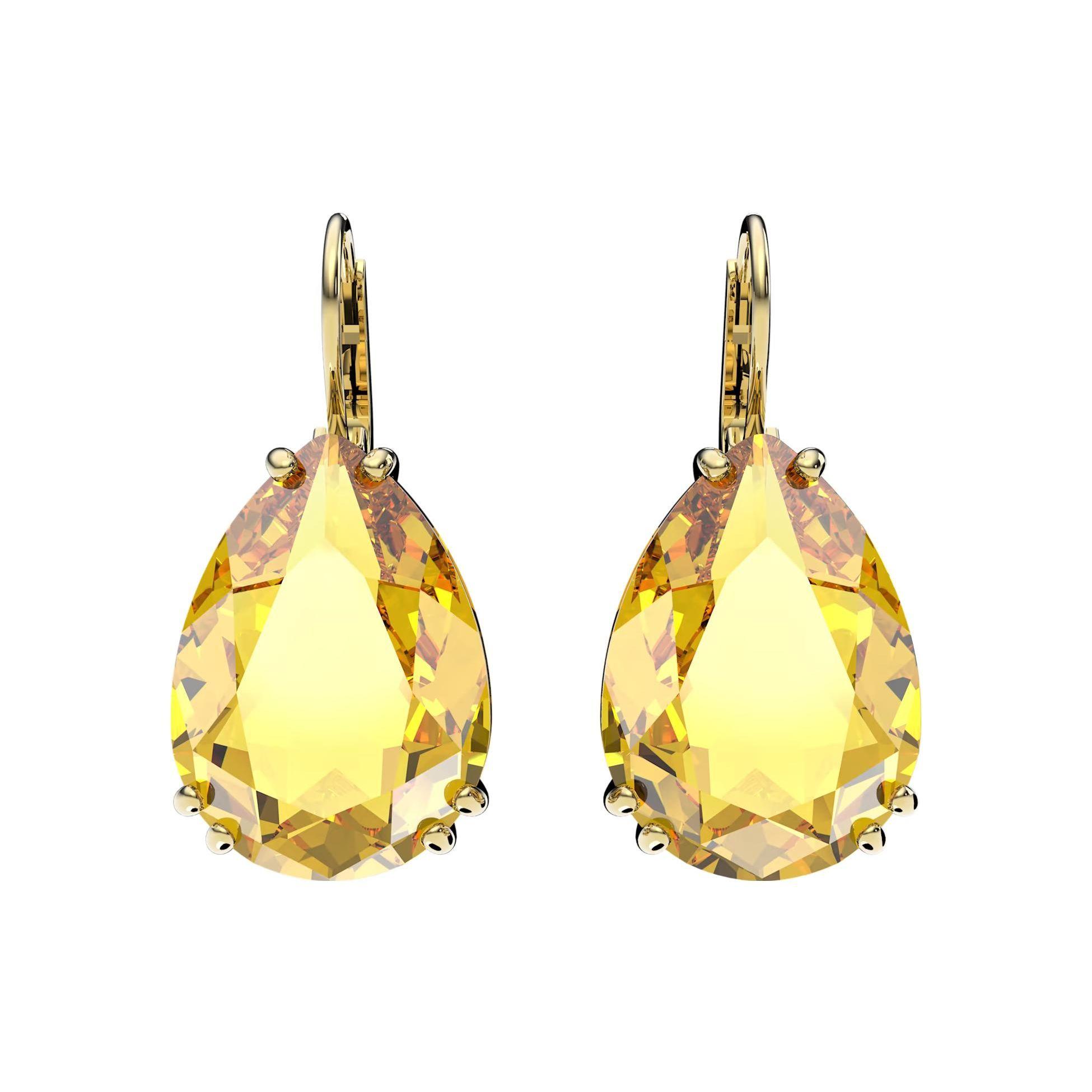 

Swarovski Ortyx Pear Cut Pink Gold Tone Unisex Jewelry 5619495 Box (Random Color)