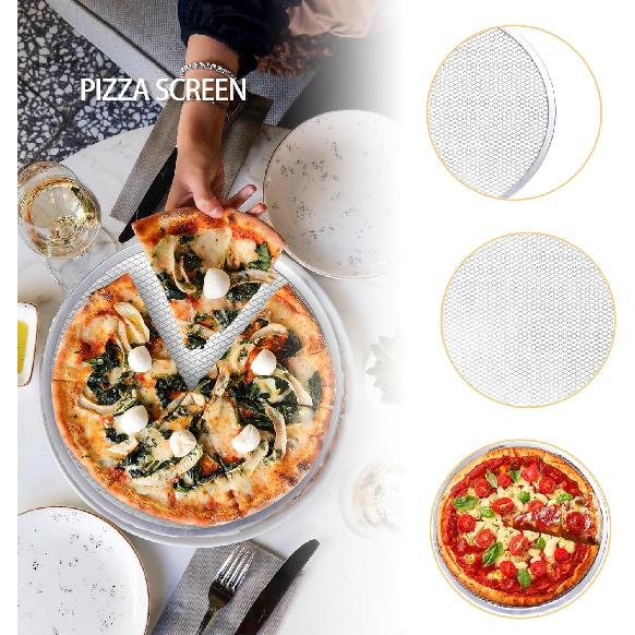 2 Pack 12-Inch Pizza Screen,Aluminum Pizza Baking Screen, Seamless