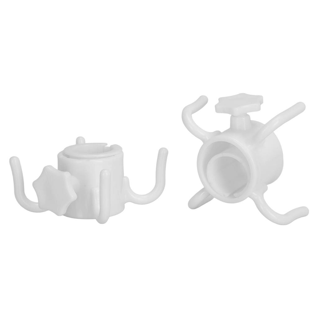 2Pcs Plastic Beach Umbrella Hanging Hook Umbrella Hanger 4 Prong Towel Hat Sunglasses Holder