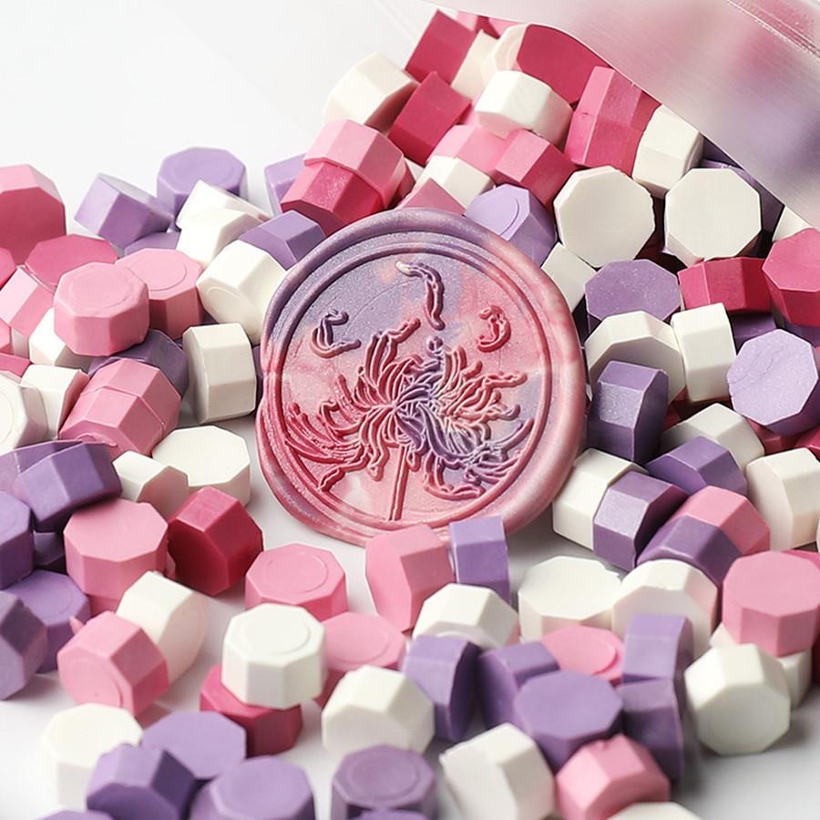 200pcs/bag Octagon Mixed Color Sealing Wax Beads For Seal Stamp, Great for Card Envelope,Wedding Invitation,Gift Wrapping