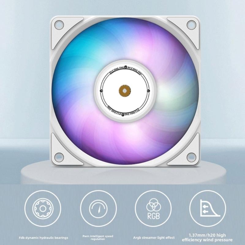 ARGB PC Router Lüfter 120MM Kühlventilator Bürstenlos Tragbarer Kühlventilator Ersatz für PC Gehäuse Schrank Elektronik