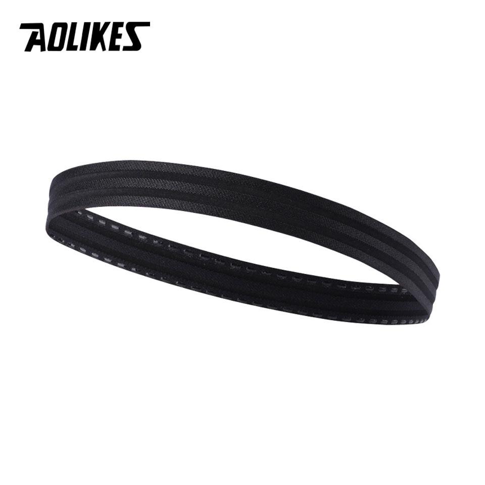Aolikes Solide Rutschfeste Elastische Sport Outdoor Stirnbänder Haar Stirnbänder Für Männer Übung Haarbänder Schweißbänder Für Frauen