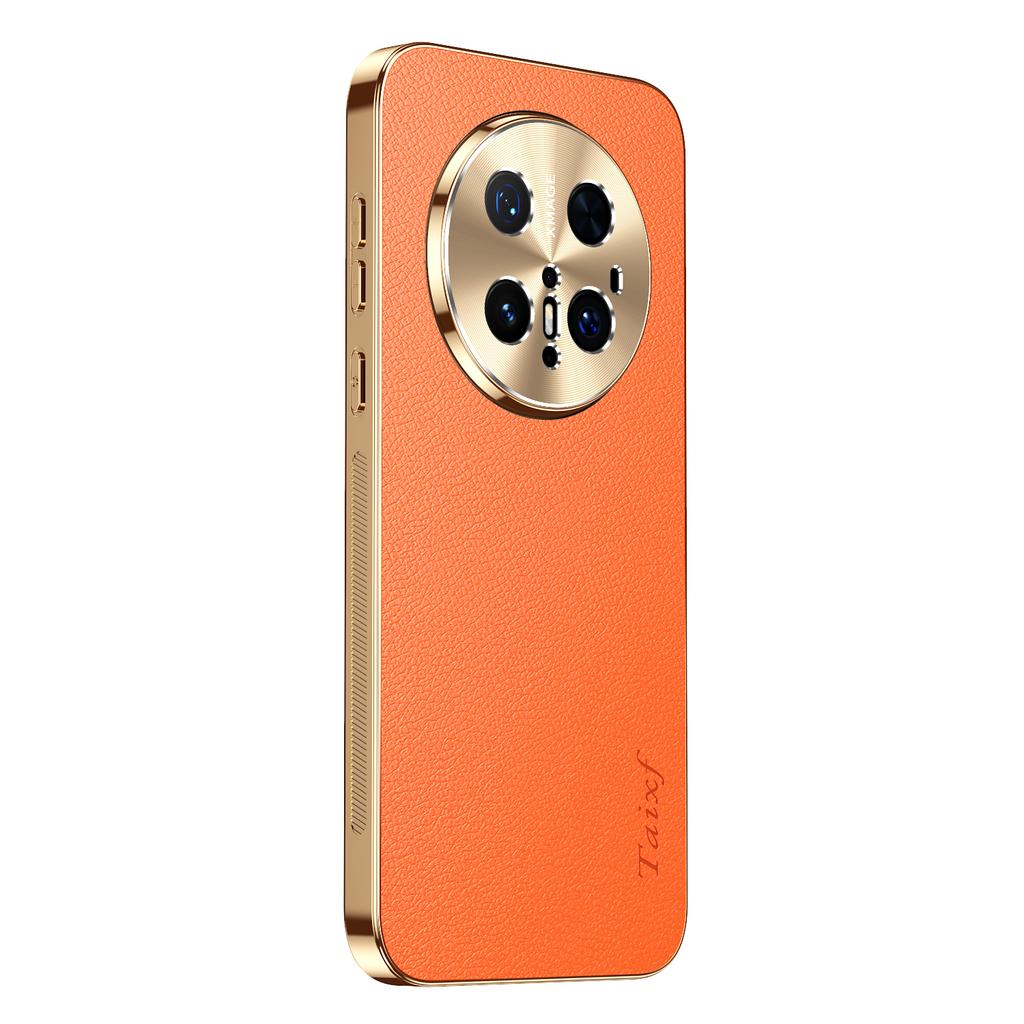 Leather Plating Shockproof Protection Cover For Huawei Mate 70 60 Pro + Plus Texture Lichee Pattern Case For Mate 50 40 30 Pro