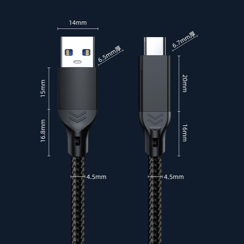 USB3.2 Typ A auf USB C Gen2 10Gbps Kabel Datenübertragung SSD Festplatte NVMe Kabel 3A 60W Schnellladung für iPhone 15 16 Samsung