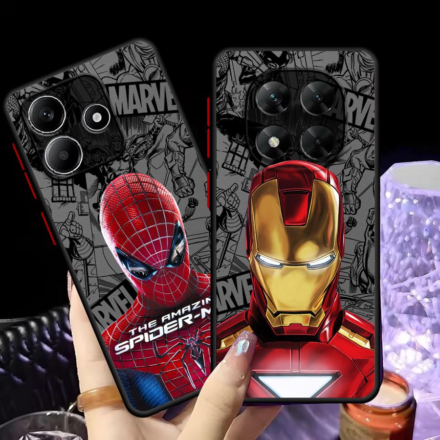 Funda Phone Cover Case for Xiaomi Redmi Note 14 9S 12 10 11 13C 14C A4 13 Pro Plus Marvels Spider-Man Groot