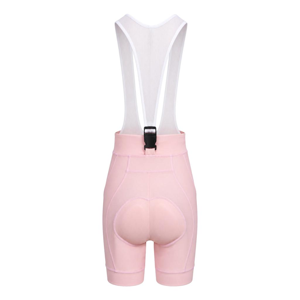 Kids Girls Cycling Bib Shorts High Waist V-Front 3D Padded Bike Shorts with Mesh Straps for Outdoor Sports Training