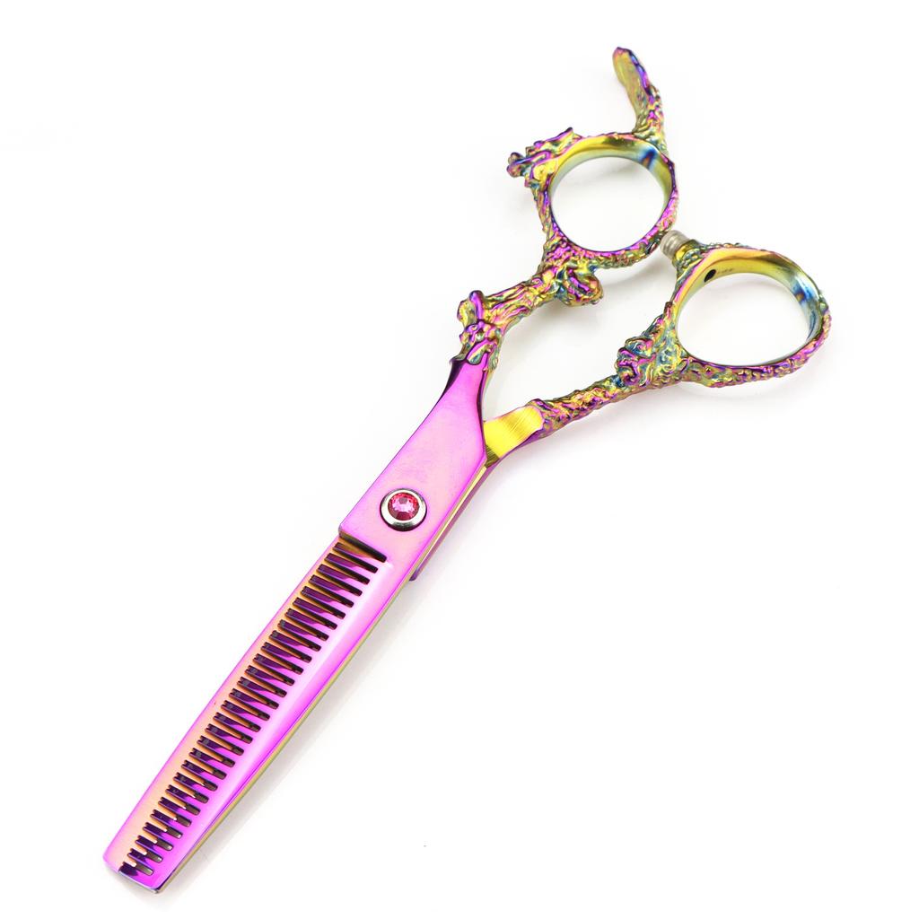 6.0 inch, color, strange dragon handle, hair scissors, hair scissors, flat scissors, tooth scissors can be determined outside LOGO 7H