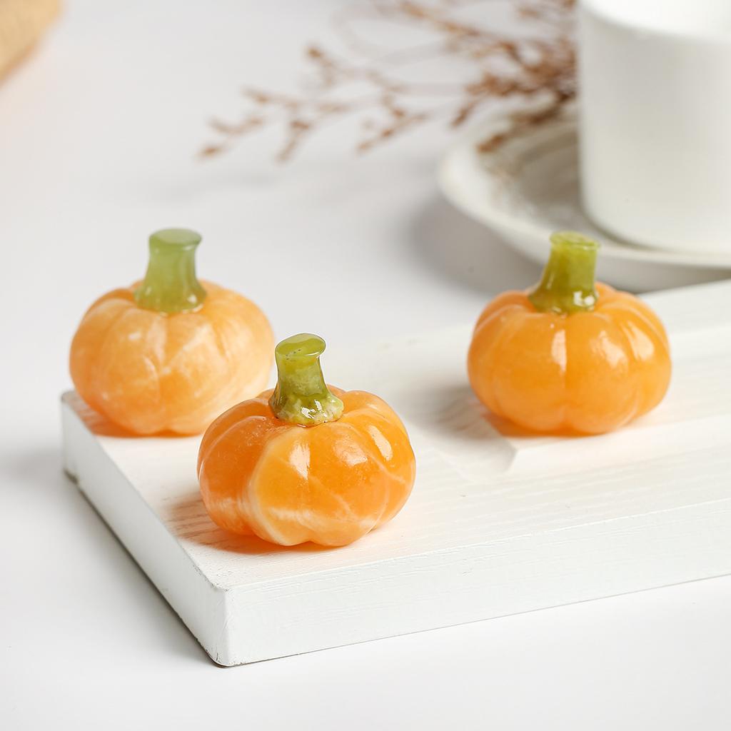 1 Pcs Natural Crystals, Icestone, Pumpkin Crystal Frozen Stone, Mini Ornaments, Halloween Day, Desk Decorations, Gifts