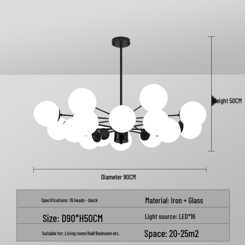 Nordic Modern Chandelier - Elegant, Atmospheric Lighting for Living Rooms, Bedrooms, or Dining Areas