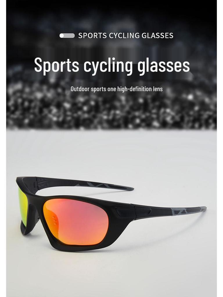Unisex Polarized Camouflage Sports Sunglasses - Square Frame, Ideal for Cycling, Outdoor Fishing, and Trendy Wear