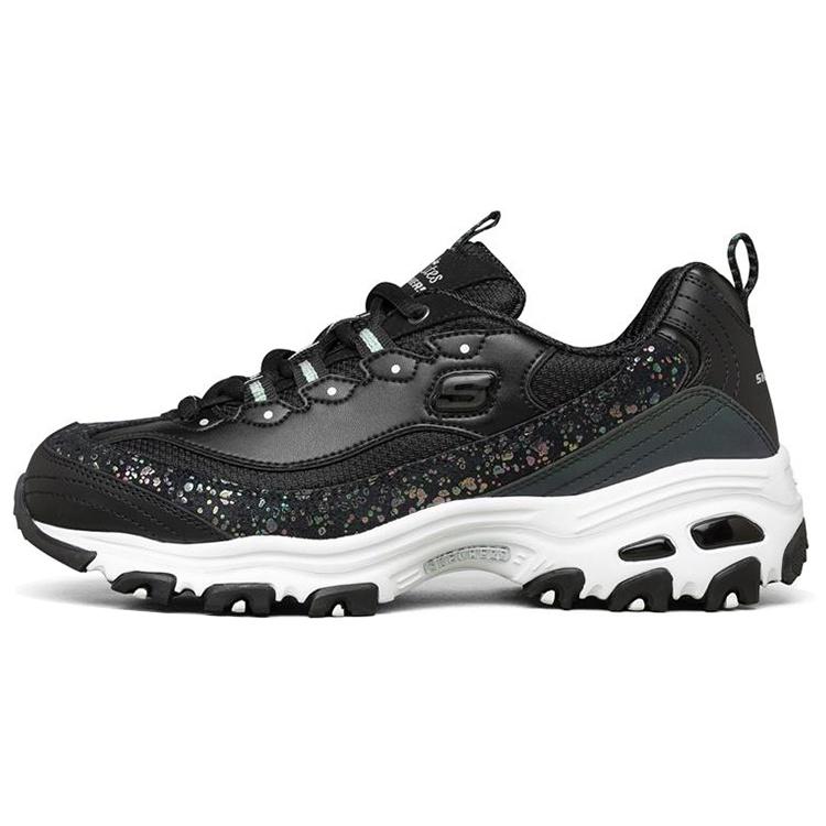 (WMNS) Skechers D Lites 1.0 Low-Top Daddy Shoes Black Women s 149462-BKW EU 36