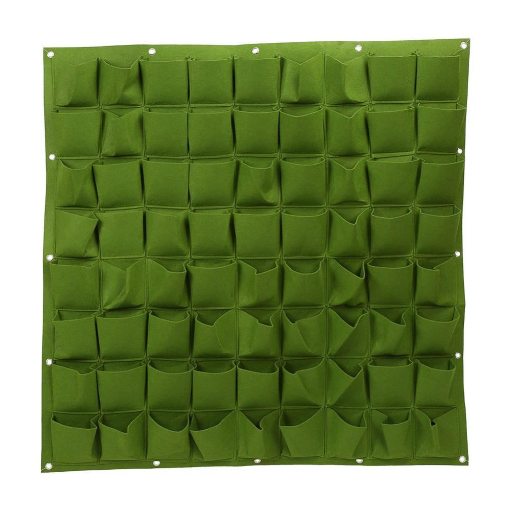 Felt Plant Bag 72 Pockets Grow Bag Durable Wall Hanging Plant Bag  Outdoor Gardening