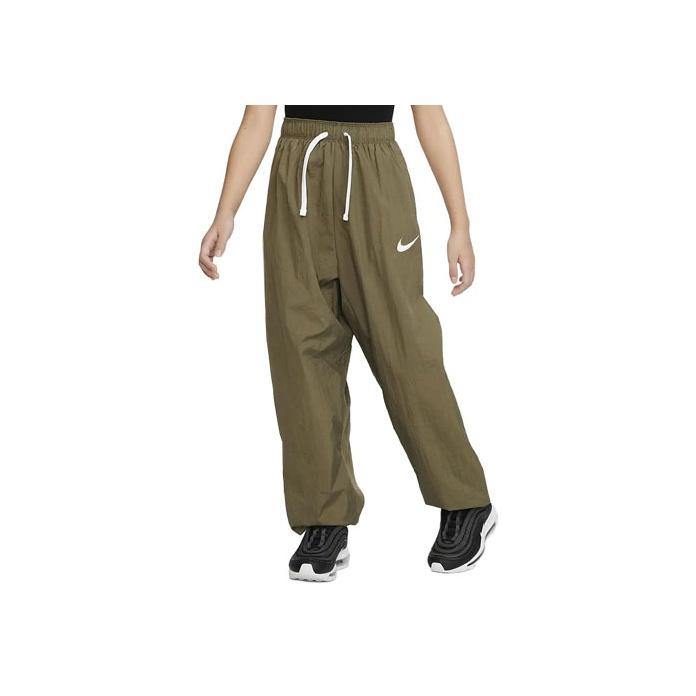 Nike Kids Knitted Sports Pants Color Block Drawstring Loose Kids pants Brown FB1269-222