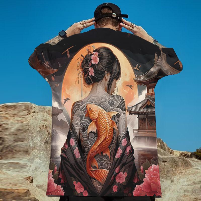 Pánské tričko Beauty Print Tričko s krátkým rukávem Pro muže Street Hip Hop Unisex Oblečení Volné Tričko nadměrné velikosti Top Nové Trička