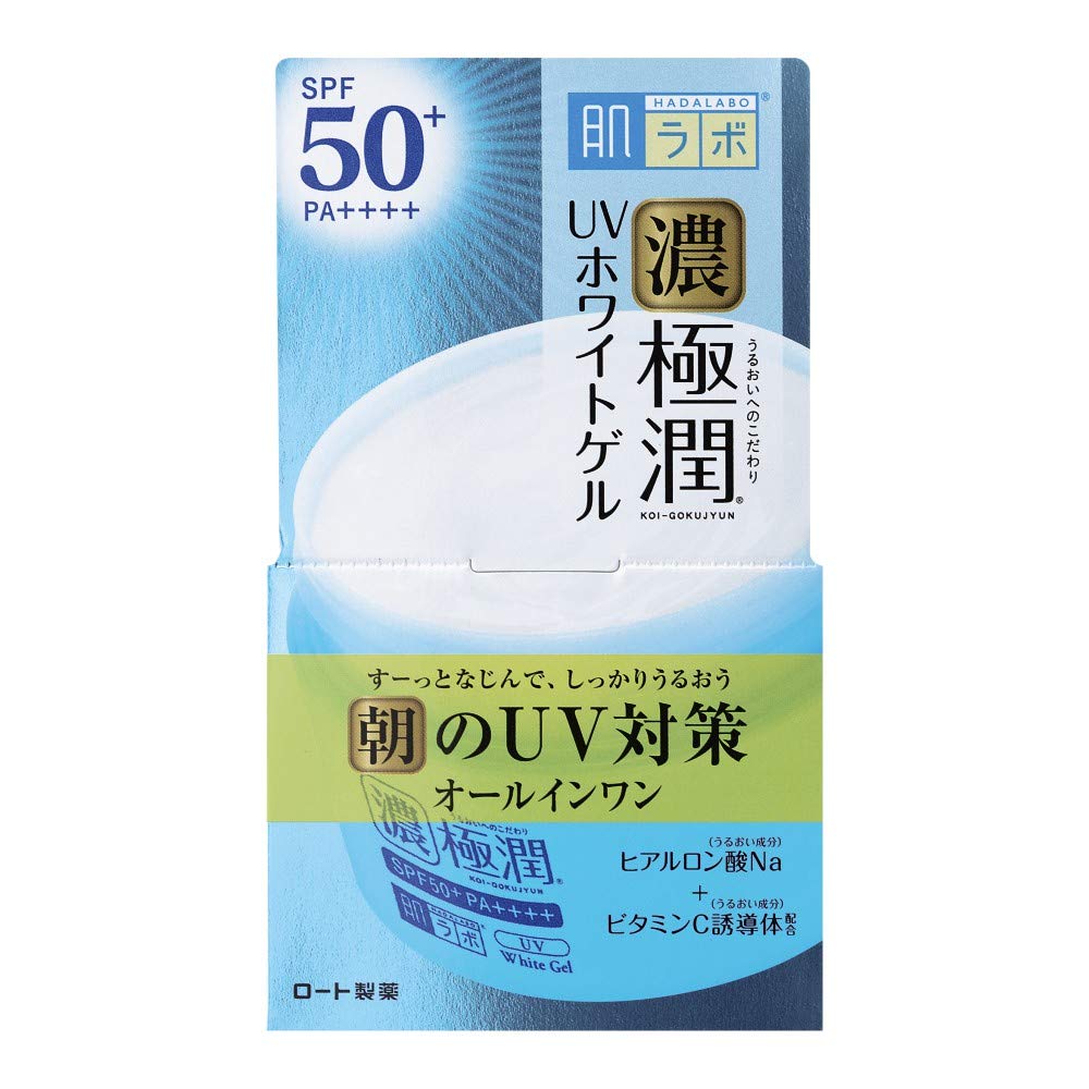 Rohto Pharmaceutical Hada Labo Koi Gokujun UV White Гель 90 г Всё в одном (SPF50 + PA ++++)