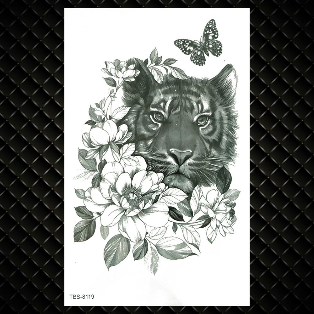 Tatuaje Temporare Colorate cu Lotus Pentru Femei Fete Flori de Trandafir Mehndi Autocolant Tatuaj Iasomie Bujor Tatuaje Impermeabile Artă Corporală Mână