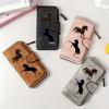 2024 New Horse Print Women's Long Wallet Multfunctional Large Capacity Snap Button Coin Purse Portable Daily Use Card Holder Phone Pocket Perfect