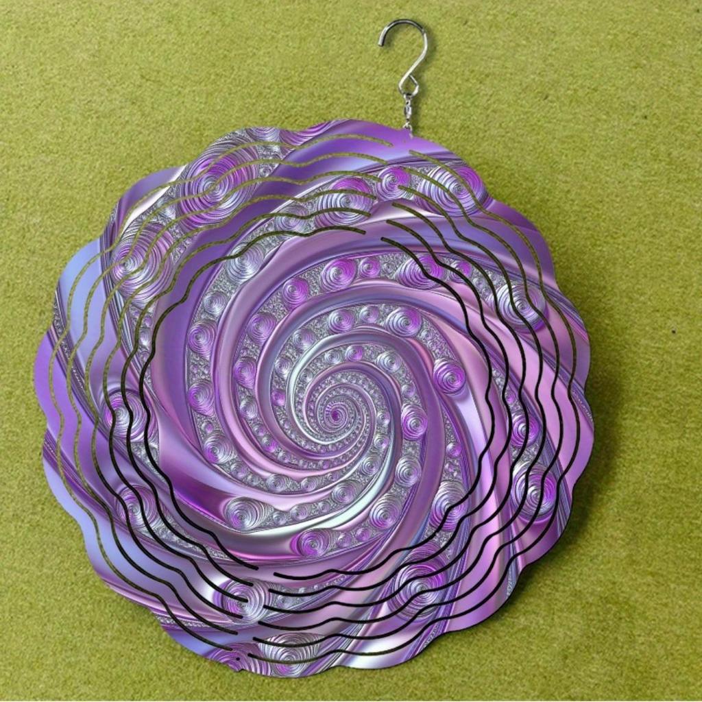 10 Zoll Hängender Windspinner für Außengartendekor Rotierendes Design mit 360°-Haken Einzigartiges Geschenk für Frühling und Sommer Rasenornament