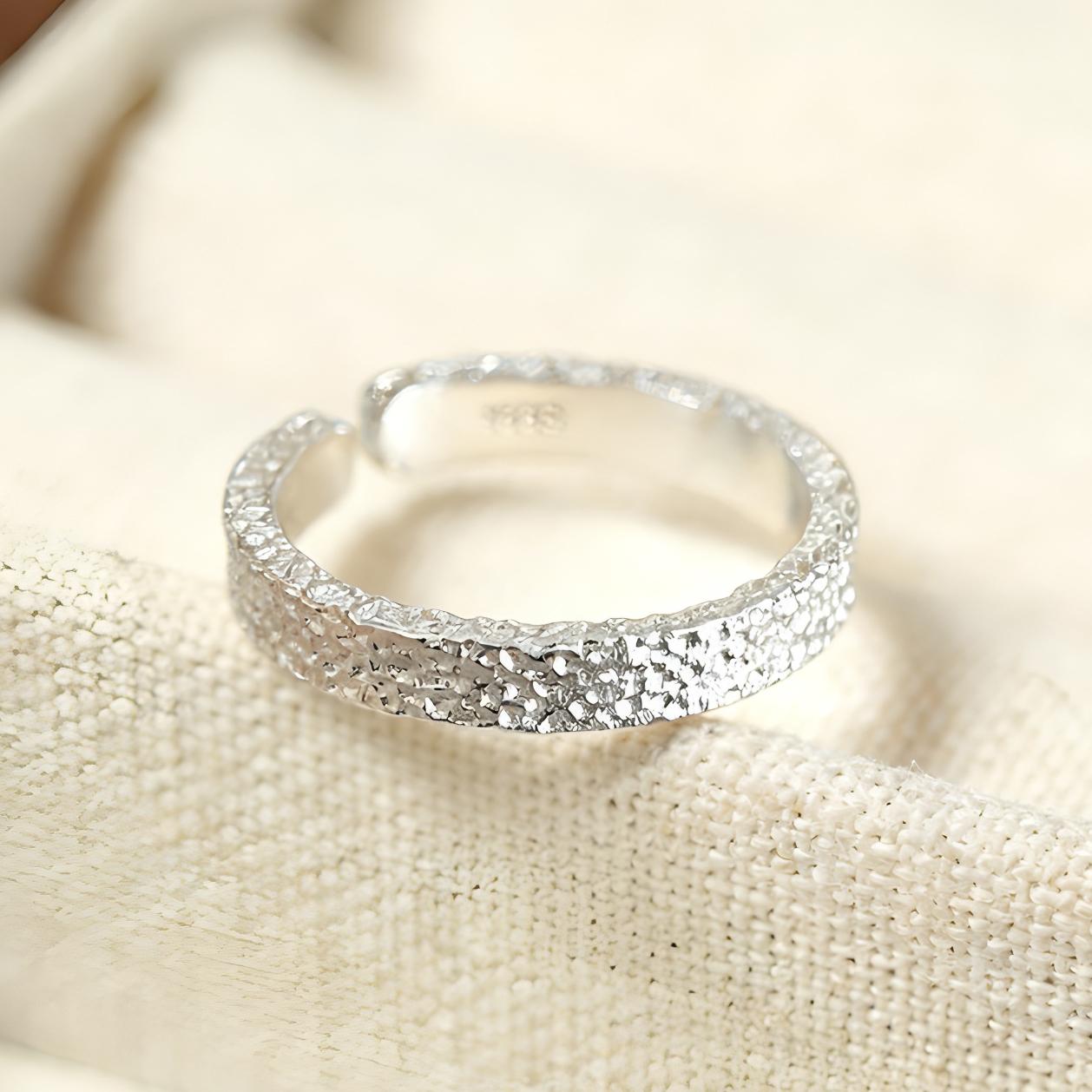 Ventfille   Ringe Für Frauen Einfach Geometrisch Handgemacht Unregelmäßig Einfach Schmaler Ring Allergie Für Geburtstagsgeschenk beige