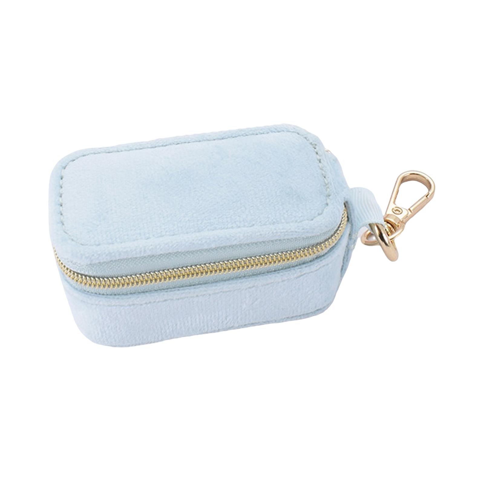 

Versatile Jewelry Storage Solution With Flocking Ideal for Travelers and Home Use to Maintain Orderly Accessories синий